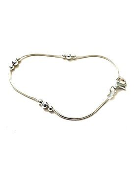 FASHION JEWELRY Sterling Silver Ankle Bracelet